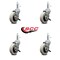 Service Caster 3 Inch Thermoplastic Wheel 1-3/8 Inch Grip Ring Stem Caster with Brakes, 4PK SCC-GR05S310-TPRS-SLB-716138-4 - alternate 4